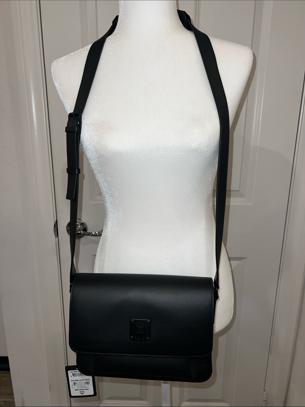 MCM Men’s Klassik Small Leather Messenger Bag